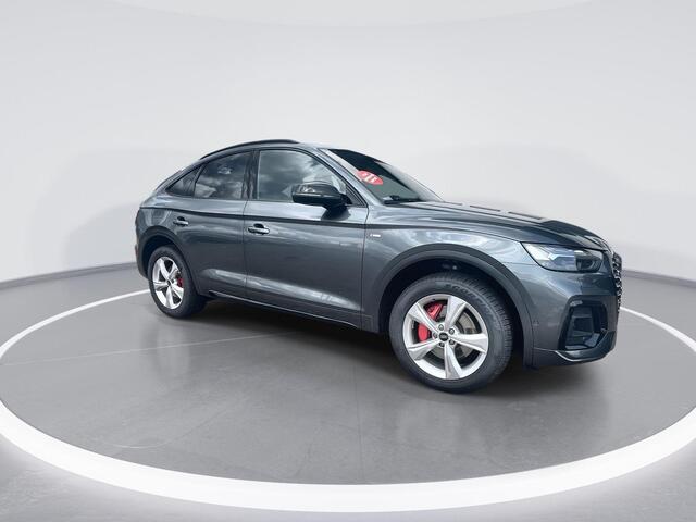 Audi Q5 Sportback 55 TFSIe 270kW/367PK S Line · Panoramadak · Leder · Trekhaak · Garantie tot september 2029 of 100000km.