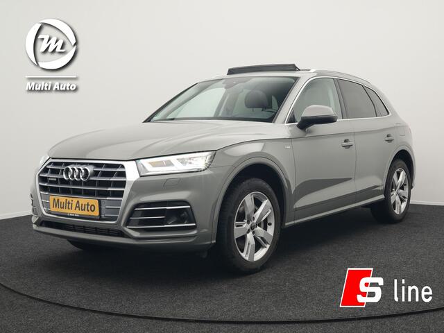 Audi Q5 50 TFSI e Quattro S Line Plug In Hybrid 299pk Dealer O.H PHEV | Panodak | Adaptive Cruise | Head Up | Camera | Virtual | Apple Carplay | Keyless | 19" L.M |