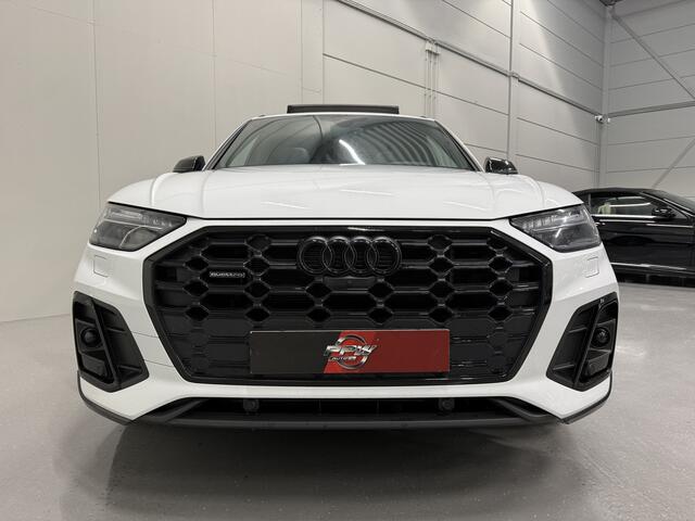 Audi Q5 55 TFSI e quattro 3x S-Line PANO/LUCHTVERING/TREKHAAK/HEAD-UP/ACC/360CAMERA/KEYLESS/20"AUDI-SPORT/MATRIX/VIRTUAL/SFEER/BLACK-OPTIC/GLETSCHER-WEIS METALLIC/VOLLEDIG AUDI DEALER HISTORIE