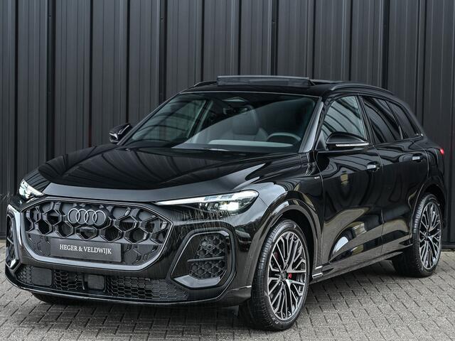 Audi Q5 2.0 TFSI e-hybrid quattro S edition Competition · S Seats · Panoramadak · Luchtvering · B&O Sound · Head-Up · Keyless · Ambiance interieur · Carbon inleg · Trekhaak · Adaptive Cruise · Passagiers display · Stoel ventilatie