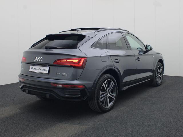 Audi Q5 Sportback 50 TFSIe 220kW/299PK S Line · Panoramadak · Trekhaak · 360°Camera + parkeersensoren · Garantie t/m 31-01-2026 of 120000km