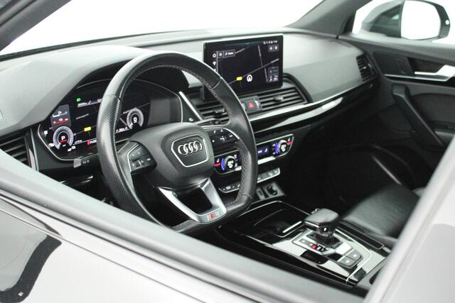 Audi Q5 50 TFSI e 299pk S edition Leder Trekhaak Camera Stoelverwarming Virtual Cockpit Navigatie S-Line