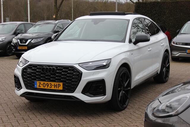 Audi Q5 Sportback 55 TFSI e S edition Competition / Trekhaak / Panoramadak / 360Camera / Head-up / Luchtvering / 21'' Vossen / Keyless / B&O / Elektr. stoelen / Stoelverwarming / Dodehoek / DAB / ACC