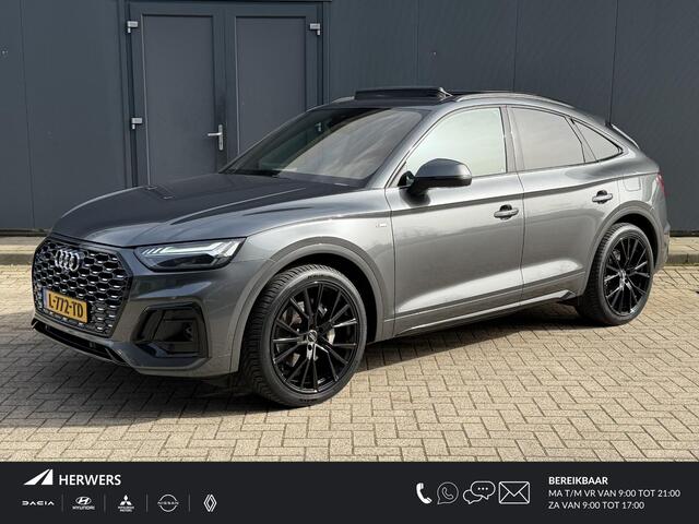 Audi Q5 Sportback 50 TFSI e S edition PHEV / 21 inch all season banden nieuw / Luchtvering / Schuif Kantel Dak / Stoelverwarming / Memory Seats / Apple Carplay / Cruise Control