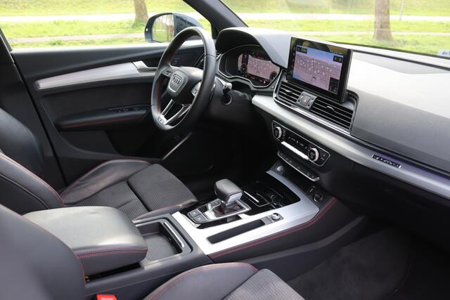 Audi Q5 50 TFSI e S-Line Optiek Matrix LED/Luchtvering/Keyless/Leder/Camera/MMI+/Virtual Cockpit/ACC/Headup/19"