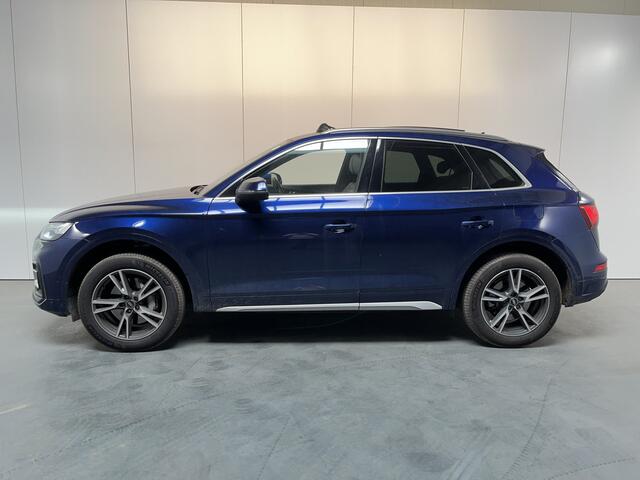 Audi Q5 50 TFSI e Advanced edition Quattro / AUTOMAA/ SOH 94%/ PANO/ 360 CAMERA/ MATRIX/ OLED ACHTERLICHTEN/ HEAD-UP/ MEMORY SEATS/ KEYLESS/ CRUISE/ AKOESTISCH GLAS/ STOELVERWARM./ SMARTPHONE INTERFACE/ NAVI/ CLIMA/ DAB/ 19" LMV