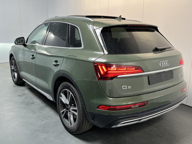 Audi Q5 50 TFSI e Advanced edition Quattro / AUTOMAAT/ SOH 95%/ LUCHTVERING/ PANO/ B&O/ CAMERA/ PARK. SENSOREN/ MATRIX/ OLED ACHTERLICHTEN/ HEAD-UP/ MEMORY SEATS/ KEYLESS/ CRUISE/ STOELVERWARM./ SMARTPHONE INTERFACE/ NAVI/ 19" LMV