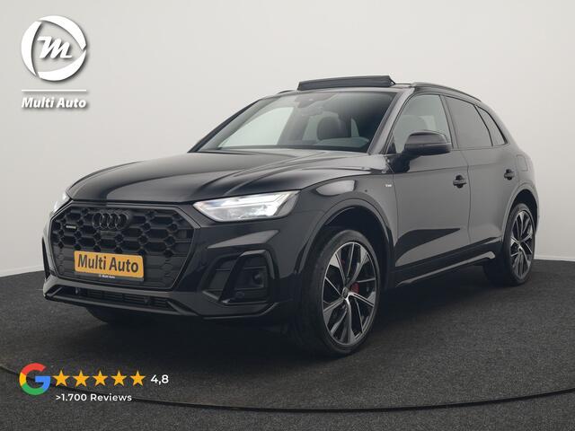 Audi Q5 50 TFSI e S Line PHEV 300pk Dealer O.H. | Trekhaak Af Fabriek | Panodak | 360 Camera | Adaptive Cruise | Sportstoelen Memory & Verwarmd | Park Assist | Navigatie | DAB | Standkachel | Plug In Hybrid |