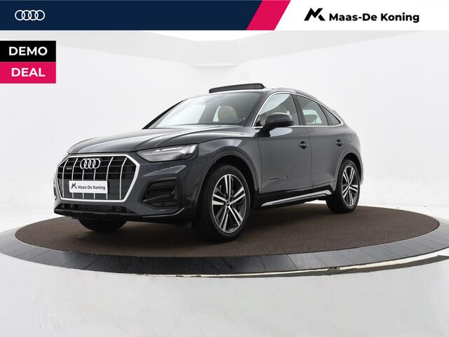 Audi Q5 Sportback Advanced edition 50 TFSI e 220 kW/299 PK · Luchtvering · Glazen panoramadak · Ass. pakket City + Tour · Lederen bekleding