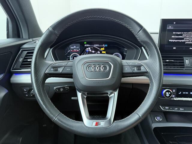 Audi Q5 50 TFSI e Advanced edition | 299 PK | SoH 87% | Adaptive Cruise Control | Matrix LED | Achteruitrijcamera | Stoelverwarming | S line interieur | 19" LM velgen |