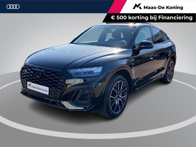Audi Q5 Sportback 50 TFSIe 220kW/299PK S Line · Panoramadak · Camera · Apple/Android Car Play · Stoelverwarming · Drive select · Leder/stof