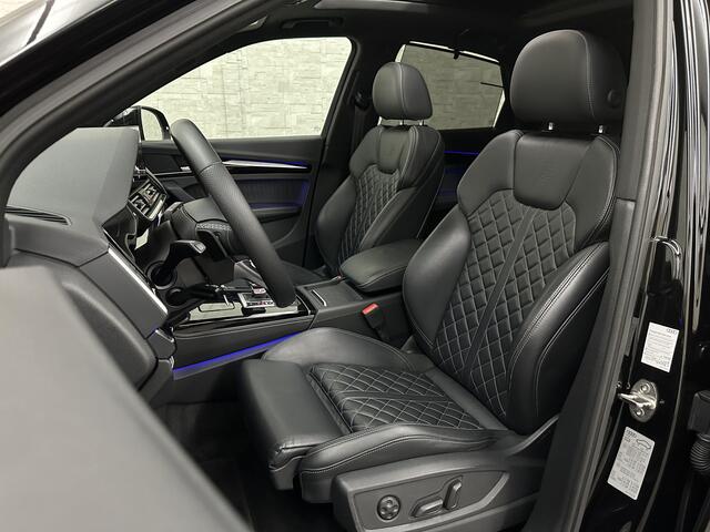 Audi Q5 Sportback 300pk TFSI e S-Line Competition | #RS-Leder | Luchtvering | 360 Camera | Panorama | B&O | ACC | SQ5 Diffuser | Sfeerverlichting | Trekhaak | Stoelverwarming V+A | LED-Matrix | Keyless-Entry | Memory | Zonwering | Standkachel | Stuurverwarming | 21 inch | Black-Optic | Carplay |