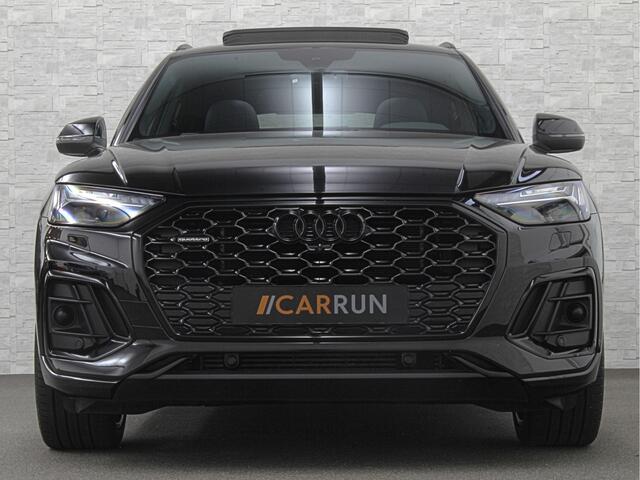 Audi Q5 Sportback 300pk TFSI e S-Line Competition | #RS-Leder | Luchtvering | 360 Camera | Panorama | B&O | ACC | SQ5 Diffuser | Sfeerverlichting | Trekhaak | Stoelverwarming V+A | LED-Matrix | Keyless-Entry | Memory | Zonwering | Standkachel | Stuurverwarming | 21 inch | Black-Optic | Carplay |