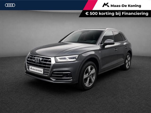 Audi Q5 50 TFSI e quattro S edition · Trekhaak · Adaptive Cruise Control · Apple/Android Car Play · Dodehoeksensoren · Stoelverwarming · Drive select · 360°Camera + Parkeersensoren ·