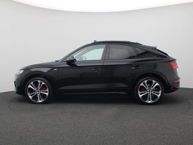 Audi Q5 Sportback 55 TFSI e S edition Competition 367PK S-Tronic SOH 94%, Pano-Schuifdak, Trekhaak, S-Line, Memorystoel, 21" LM Velgen, Side Assist, Keyless, Elektr. Achterklep, Achteruitrijcamera, Head-up display,