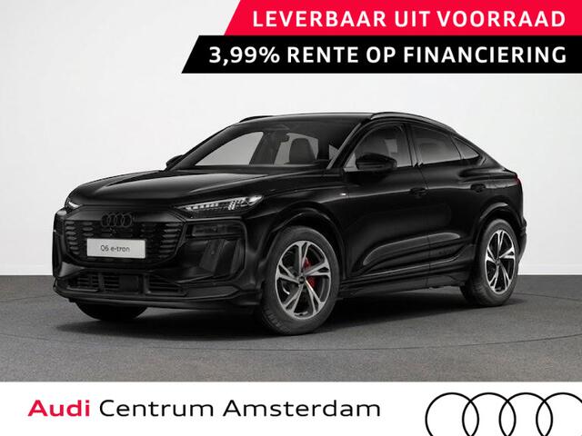 Audi Q6 Sportback e-tron S edition 83Kwh 252 pk | Glazen panoramadak | Exterieurpakket zwart | Trekhaak, mechanisch draaibaar | S line zwart leder-kunstleder |