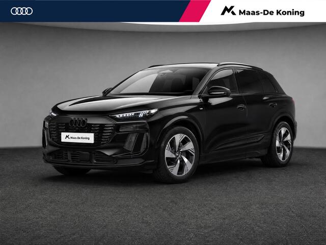 Audi Q6 e-tron S edition 83 kWh 252 PK · Glazen panoramadak · Trekhaak elek. wegklapbaar · S line zwart leder-kunstlederen bekleding