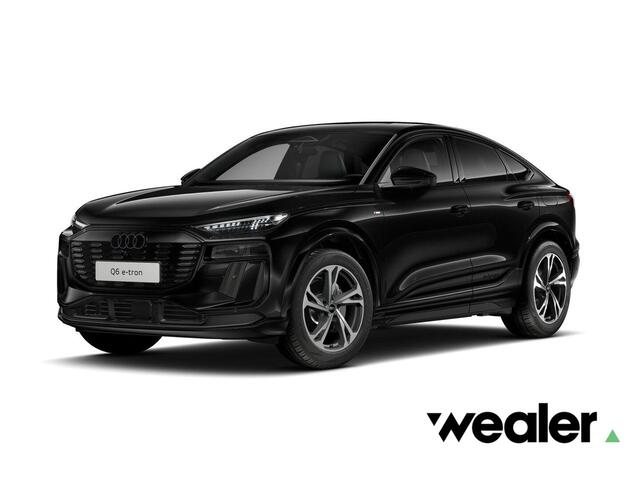 Audi Q6 Sportback e-tron S edition (B1) e-tron perf 100Kwh 225 kW / 306 PK | Glazen panoramadak | Luchtvering | Trekhaak | Zwart Leder | Stoelverwarming |