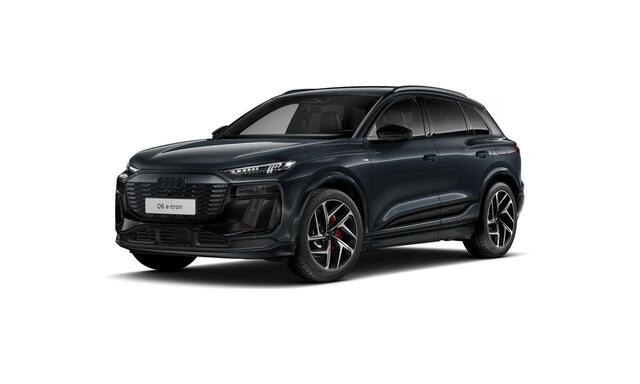 Audi Q6 e-tron S edition performance 100 kWh 306PK Aut. SOH 99,99%, Panoramadak, Trekhaak, Sportstoelen Plus met Leder, Luchtvering, Head-Up Display, 360gr. Camera, B&O Audio, 21" LM Velgen