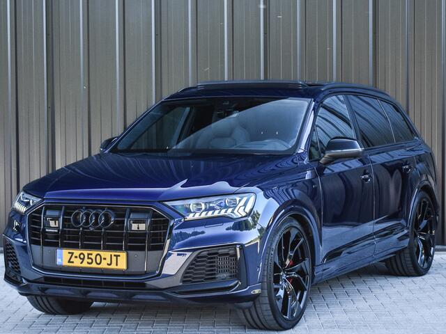 Audi Q7 60 TFSI e QUATTRO PRO LINE S COMPETITION | S-SEATS | PANORAMADAK | DAB+ | CARBON INLEG | B&O AUDIO | NACHTZICHT ASSISTENT | ADAPTIEVE CRUISE CONTROL | MASSAGESTOELEN | STOEL- VERWARMING EN VENTILATIE | ELEKTR. TREKHAAK | LASER LICHT | 360 CAMERA |