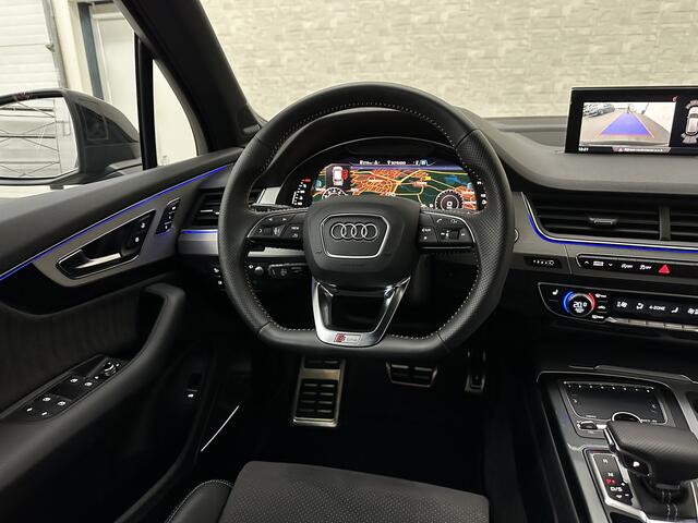Audi Q7 3.0 TFSI S-Line | Luchtvering | ACC | B&O High-End | Matrix-LED | Keyless-Entry | Achterasbesturing | Head-Up | Memory | Stoelverwarming V+A | 4-Zone Clima | Virtual-Cockpit | 22'' | Dodehoek | Lane Assist | Draadloos Laden |