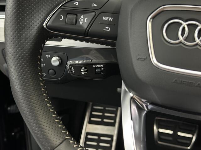 Audi Q7 3.0 TFSI S-Line | Luchtvering | ACC | B&O High-End | Matrix-LED | Keyless-Entry | Achterasbesturing | Head-Up | Memory | Stoelverwarming V+A | 4-Zone Clima | Virtual-Cockpit | 22'' | Dodehoek | Lane Assist | Draadloos Laden |