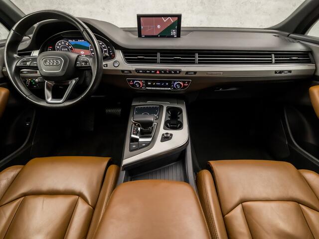 Audi Q7 3.0 TFSI quattro Sport 7 Persoons 334Pk Automaat (PANORAMADAK, VIRTUAL COCKPIT, LUCHTVERING, GROOT NAVI, MEMORY SEATS, HEAD-UP DISPLAY, 360 CAMERA, BOSE AUDIO, ZWART HEMEL, NIEUWSTAAT)