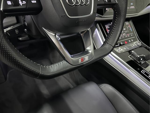 Audi Q7 55 TFSI e S-Line | Panorama | Leder | Luchtvering | LED-Matrix | Keyless-Go | 22 inch | Memory | Stoelverwarming V+A | Camera | Virtual-Cockpit | 3-Zone Clima | Draadloos Laden | Standkachel | Getint Glas |