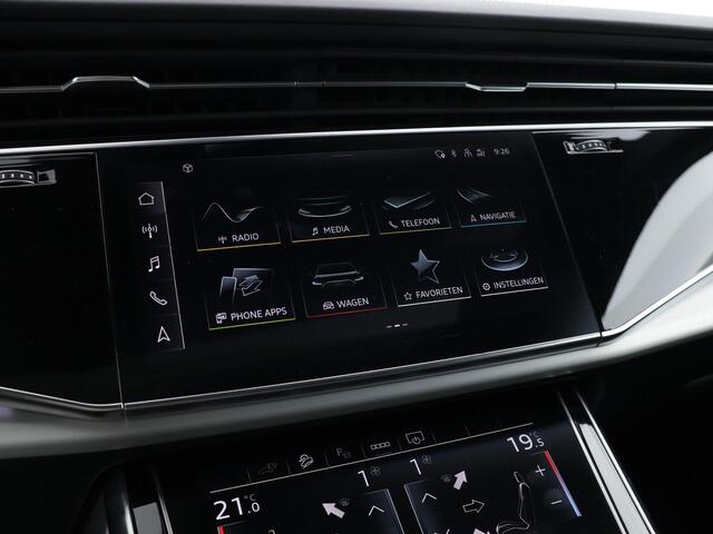 Audi Q7 55 TFSIe 381pk Tiptronic Quattro Pro Line S · SOH 97,2% · Panoramadak · 360 Camera · Luchtvering · Elek. Trekhaak · B&O Sound · Leder Valcona · Elek. Stoelen + Geheugen Bestuurder · 21'' Inch ·