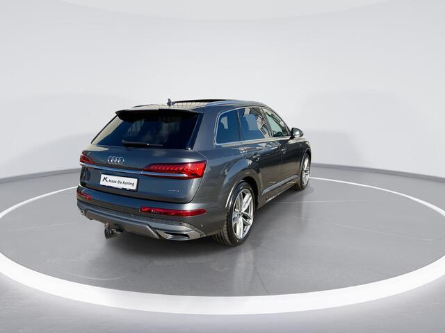 Audi Q7 55 TFSIe 280kW/381PK quattro S Line · Panoramadak · Trekhaak · Luchtvering · 360gr camera · Dodehoeksensor · 21'' · Servosluiting · Adaptive Cruise Control ·