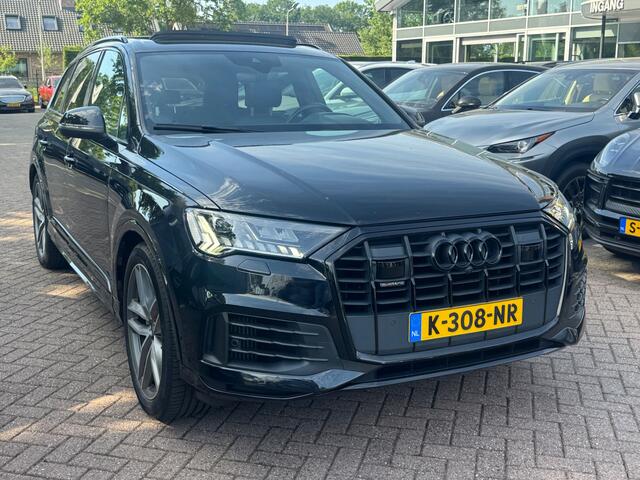 Audi Q7 55 TFSI e quattro Pro Line Plus / Trekhaak / Panoramadak / 360Camera / Luchtvering / Bose / Matrix LED / Softclose / Intr.voorverwarming / 20'' / Stoelventilatie+Massage+verwarming / Stuurverwarming / Keyless / Dodehoek / D