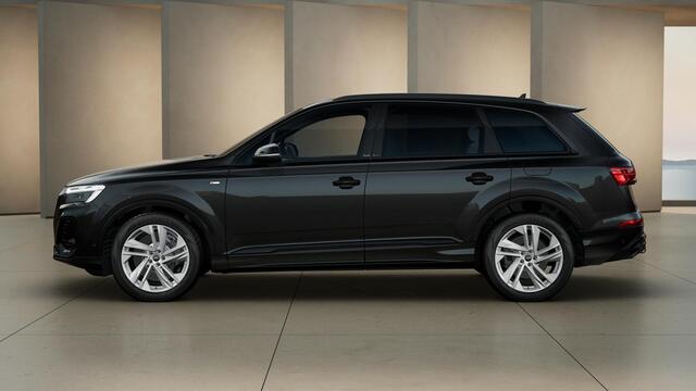 Audi Q7 55 TFSI e 394PK quattro Pro Line S | Panoramadak | Head-Up | Trekhaak | Ambient-Light | Zwart-Optiek | Top-View | Comfort-Sleutel | Memory-Bestuurderstoel | Stoelverwarming voor+achter | Leder |