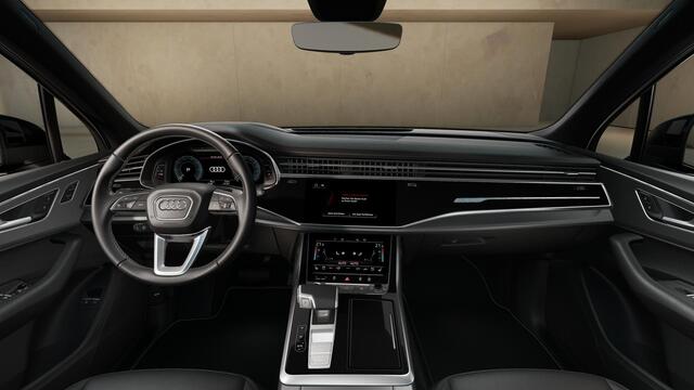 Audi Q7 55 TFSI e 394PK quattro Pro Line S | Panoramadak | Head-Up | Trekhaak | Ambient-Light | Zwart-Optiek | Top-View | Comfort-Sleutel | Memory-Bestuurderstoel | Stoelverwarming voor+achter | Leder |