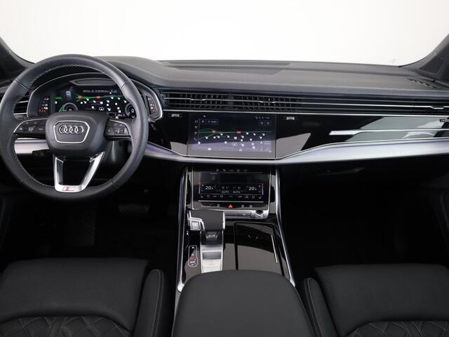 Audi Q7 55 TFSI e quattro Pro Line S 394 pk S-tronic | Verlengde garantie | Navigatie | Panoramadak | Elektr. trekhaak | Laserlicht | Luchtvering | Lederen bekleding | B&O Soundsystem | Vierwielbesturing |