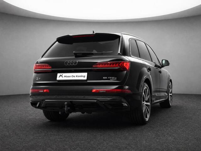 Audi Q7 55 TFSIe 381pk Quattro Pro Line S Panoramadak · Trekhaak · Luchtvering · B&O · Leder Valcona · Elek. Stoelen + Geheugen Bestuurder · 21'' Inch · 360 Camera · SOH 97,2% · EXTRA INRUILKORTING ·