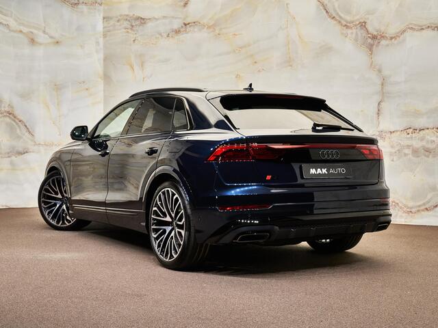 Audi Q8 60 TFSI e Quattro Pro Line S Competition, pano, B&O adv., 4W-best, OLED, S sportstoelen, nachtz., massage, HUD, tr.haak, keyless, 23", NP176k
