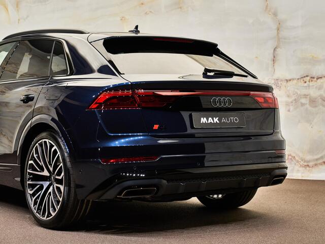 Audi Q8 60 TFSI e Quattro Pro Line S Competition, pano, B&O adv., 4W-best, OLED, S sportstoelen, nachtz., massage, HUD, tr.haak, keyless, 23", NP176k