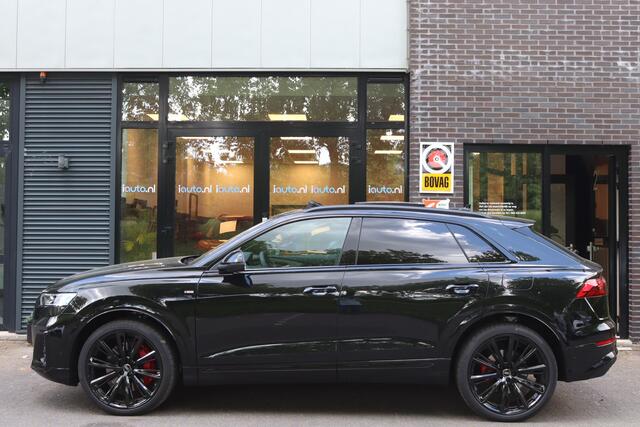 Audi Q8 60 TFSI e quattro Pro Line S Competition Laser-Matrix/Pano/4wiel/B&O/360/RS-stoel/Design Red/Luchtvering/Keyless/Head-up/Trekhaak