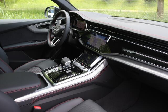 Audi Q8 60 TFSI e quattro Pro Line S Competition Laser-Matrix/Pano/4wiel/B&O/360/RS-stoel/Design Red/Luchtvering/Keyless/Head-up/Trekhaak