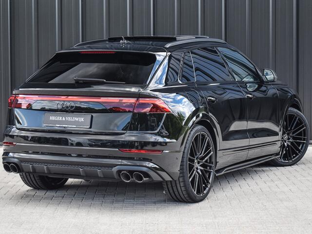 Audi Q8 55TFSI e QUATTRO PRO LINE S COMPETITION | S-SEATS | 24 INCH | PANORAMADAK | 4 WIEL BESTURING | B&O SOUND | HEAD-UP | LUCHTVERING | DAB+ | SOFT-CLOSE | KEYLESS GO | ADAPTIVE CRUISE | 360 CAMERA | AMBIANCE INTERIEUR | TREKHAAK | BLACK-OPTIC