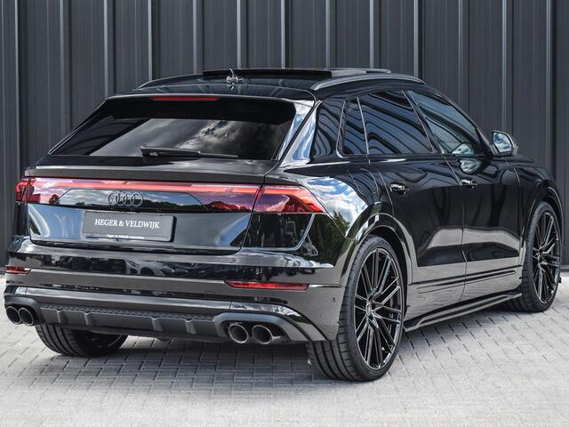 Audi Q8 55TFSI e QUATTRO PRO LINE S COMPETITION | S-SEATS | 24 INCH | PANORAMADAK | 4 WIEL BESTURING | B&O SOUND | HEAD-UP | LUCHTVERING | DAB+ | SOFT-CLOSE | KEYLESS GO | ADAPTIVE CRUISE | 360 CAMERA | AMBIANCE INTERIEUR | TREKHAAK | BLACK-OPTIC