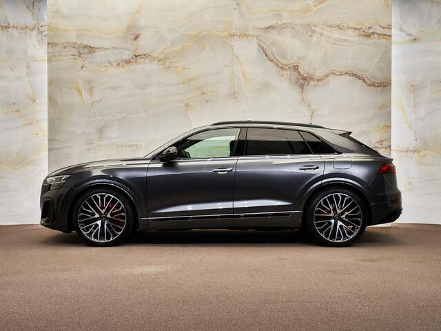 Audi Q8 60 TFSI e Quattro Pro Line S Competition, pano, B&O adv., 4W-best, OLED, S sportstoelen, nachtz., massage, HUD, tr.haak, keyless, 23", NP176k