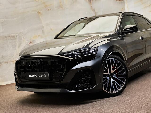 Audi Q8 60 TFSI e Quattro Pro Line S Competition, pano, B&O adv., 4W-best, OLED, S sportstoelen, nachtz., massage, HUD, tr.haak, keyless, 23", NP176k