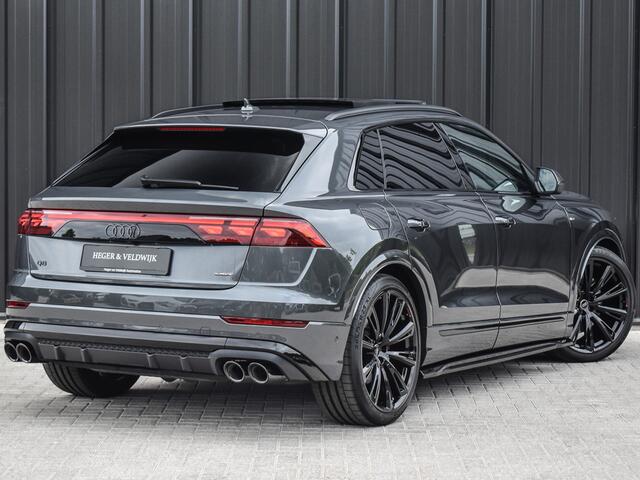 Audi Q8 60 TFSI e quattro Pro Line S Competition | PANORAMADAK | 4 WIEL BESTURING | HEAD UP | B&O AUDIO | MASSAGESTOELEN | SOFT CLOSE | AMBIANCE SFEERVERLICHTING | ELEKTR. TREKHAAK | STOELVERWARMING V+A | STOELVENTILATIE