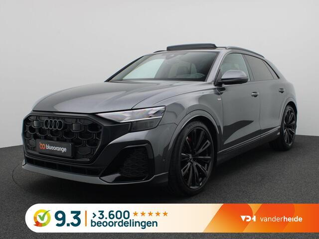 Audi Q8 50 TDI quattro S-Edtion 286PK Tiptronic Laser led matrix, trekhaak, head-up display, schuif-kanteldak, stuur-stoelverwarming, lederen bekleding, 360gr. camera, adaptive air suspension, 23" lichtmetaal, S-line