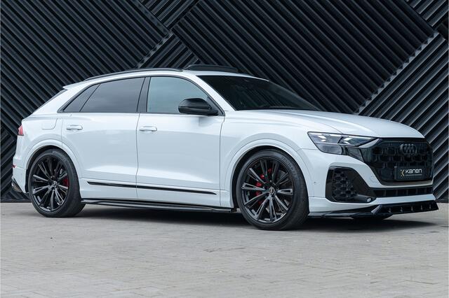 Audi Q8 60 TFSI e quattro S-Line Competition Panodak ACC Trekhaak Achteras Bestr. Head Up 360 Oled Massage Softcl. B&O Stoelvent.