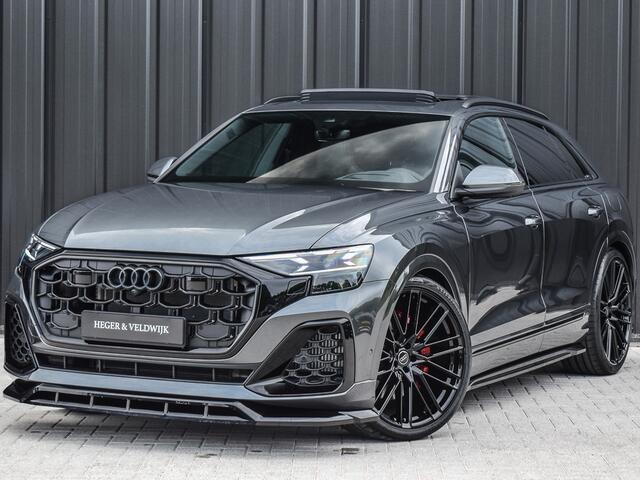 Audi Q8 55TFSI e QUATTRO PRO LINE S COMPETITION | FULLSTYLING | S-SEATS | 23INCH PANORAMADAK | 4 WIEL BESTURING | B&O SOUND | HEAD-UP | LUCHTVERING | DAB+ | SOFT-CLOSE | KEYLESS GO | ADAPTIVE CRUISE | 360 CAMERA | AMBIANCE INTERIEUR | TREKHAAK | BLACK-OPTIC