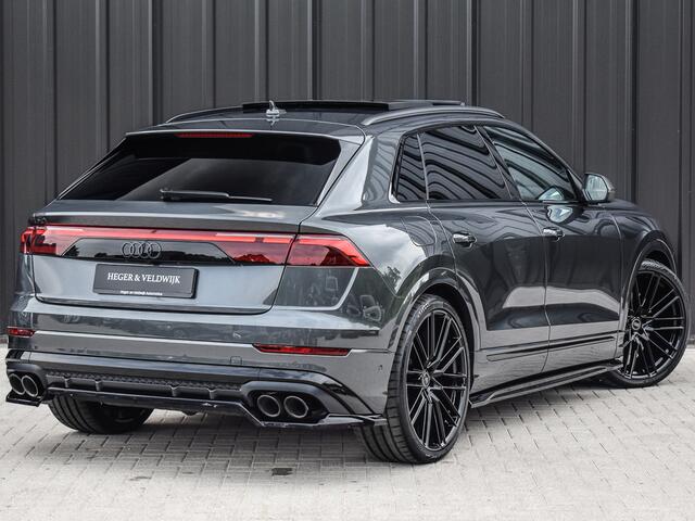 Audi Q8 55TFSI e QUATTRO PRO LINE S COMPETITION | FULLSTYLING | S-SEATS | 23INCH PANORAMADAK | 4 WIEL BESTURING | B&O SOUND | HEAD-UP | LUCHTVERING | DAB+ | SOFT-CLOSE | KEYLESS GO | ADAPTIVE CRUISE | 360 CAMERA | AMBIANCE INTERIEUR | TREKHAAK | BLACK-OPTIC