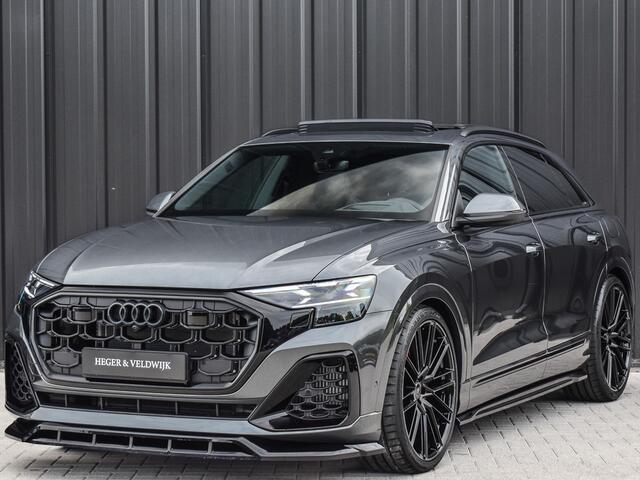 Audi Q8 55TFSI e QUATTRO PRO LINE S COMPETITION | FULLSTYLING | S-SEATS | 23INCH PANORAMADAK | 4 WIEL BESTURING | B&O SOUND | HEAD-UP | LUCHTVERING | DAB+ | SOFT-CLOSE | KEYLESS GO | ADAPTIVE CRUISE | 360 CAMERA | AMBIANCE INTERIEUR | TREKHAAK | BLACK-OPTIC