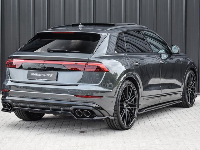 Audi Q8 55TFSI e QUATTRO PRO LINE S COMPETITION | FULLSTYLING | S-SEATS | 23INCH PANORAMADAK | 4 WIEL BESTURING | B&O SOUND | HEAD-UP | LUCHTVERING | DAB+ | SOFT-CLOSE | KEYLESS GO | ADAPTIVE CRUISE | 360 CAMERA | AMBIANCE INTERIEUR | TREKHAAK | BLACK-OPTIC